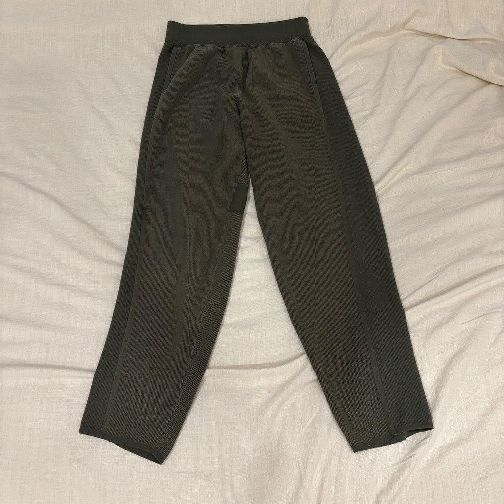 Rapha Pro Team Transfer Sweatpants Olive Green Waffle Knit Joggers Mens Small